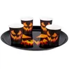 Image de PLATEAU CITROUILLE HALLOWEEN 34 5 CM - DECORS DE TABLE HALLOWEEN BLANC