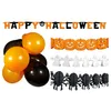 Image de Kit de décoration - Halloween - Ignifugé - Noir orange et blanc - Guirlandes et ballons - Mixte