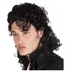 Image de Perruque - 41 - Star de la pop homme - Noir - Cheveux frisés - Taille Unique