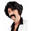 Image de Perruque noire avec moustache homme