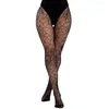 Image de Collant femme noir avec motifs toiles daraignée pour Halloween