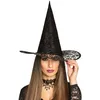 Image de Chapeau sorcière dentelle adulte Halloween - Noir