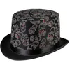 Image de Haut de forme - BOLAND - Squelette - Noir - Têtes de mort - Adulte