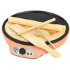 Image de Bestron Crêpière - Ø 30 cm - Avec répartiteur de pâte et spatule - 1000 W - Revêtement antiadhésif - Couleur orange