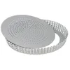 Image de PATISSE Moule à tarte perforé antiadhésif en acier revêtu - Ø 28 cm - Gris