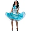 Image de Jupe RockN Roll Bleue - Femme - Imprimé à pois - Ajustable