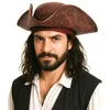 Image de Chapeau pirate marron effet cuir adulte