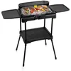 Image de Princess 112250 Barbecue électrique avec étagères latérales - 40 x 24.5 cm - Peut aussi être utilisé comme grill de table