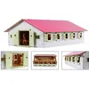 Image de Kids Globe Écurie de chevaux avec 9 box à cheveux 1:232 Rose 610188