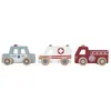 Image de Jouet en bois - Little Dutch - Véhicules de secours - Camion de pompier - Ambulance - Voiture de police