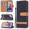 Image de Housse iPhone 13 PU Cuir Portefeuille Support Étui à rabat Magnétique Folio iPhone 13 Housse - Noir
