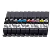 Image de Canon PFI-MBK/PBK/CO/GY/R/C/M/Y/PC/PM 10 Ink Cartridge Multipack - pack de 10 - gris, jaune, cyan, magenta, rouge, noir mat, photo noire, photo cyan, photo magenta, optimiseur de couleurs - original - reservoir d'encre