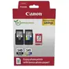 Image de Pack de 2 cartouches d'encre + pack papiers photo - canon - pg-540 noir + cl-541 couleur CAN1702085151821