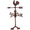 Image de Girouette Coq en Fonte Esschert Design - Décoration de jardin noir 35.5x35.5x69cm