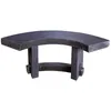 Image de Banc pour cheminée dextérieure - ESSCHERT DESIGN - 1/4 de cercle - Granite - 2 personnes - Noir