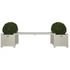 Image de Bacs à fleurs avec banc - Esschert Design - CF33W - Pin - Blanc - Meuble de jardin