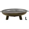Image de Brasero - FANCY FLAMES - 3 larges pieds - Acier Noir - 2530 cm de hauteur - 8970 cm de longueur