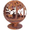 Image de Foyer À Coupe Laser 57,5 X 57,5 X 66 Cm Rouille Ff261 Esschert Design