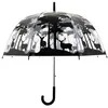 Image de Parapluie transparent noir Forêt