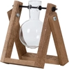 Image de Esschert Design Agg98 Vase Autres Verre, Fer, Bois Transparent, Bois