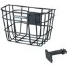 Image de Panier avant de vélo - BASIL - Bremen FM - Aluminium - Noir - Système de fixation inclus