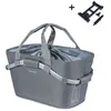 Image de Panier vélo - BASIL - 2Day Carry All - Gris - Système dancrage MIK - 20x38x17 cm