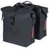 Image de Sacoches Basil Soho Nordlicht avec éclairage LED intégré - Noir/Rouge - 41L