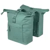 Image de Sacoche de vélo double étanche - Basil B.V. - 41 l - Imperméable - Réfléchissante - Matériau recyclé - Vert