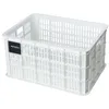 Image de Panier à vélo Basil Crate en plastique recyclé blanc 345x49x27 cm
