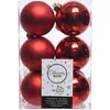 Image de Lot De 12 Boules Edm - Esprit De Noël - Rouge - 71871
