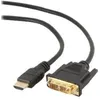 Image de Câble HDMI vers DVI - Gembird - 3 m - Connecteurs plaqués or - Transmission optimale - Noir