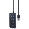 Image de Gembird Uhb-u3p1u2p3p-01 Hub & Concentrateur 5000 Mbit/s Noir