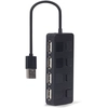 Image de Gembird Uhb-u2p4-05 Hub & Concentrateur Usb 2.0 Type-a Noir