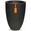 Image de Pot À Fleurs Urban Smooth Élégant Bas 26x36 Cm Noir Kbl781 Capi