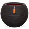 Image de Pot À Fleurs Nature Rib Rond 40 X 32 Cm Noir Kblr270 Capi