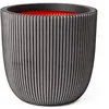 Image de CAPI EUROPE Pot de fleurs boule GROOVE NL - 43x41 cm - Anthracite