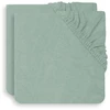 Image de Housse Matelas À Langer Éponge 50x70cm Vert Poudré (2 Pcs) Par Jollein