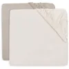 Image de Drap-housse Jersey matelas de Parc 75x95cm - Oatmeal/Sand - 2 Unités