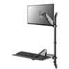 Image de Neomounts WL90-325BL1 kit de montage - poste de travail assis-debout - pour ecran LCD/clavier/souris - noir