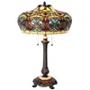 Image de Lampe de table Tiffany Ø 47x71 cm Bleu Verre Rectangle 5LL-5290
