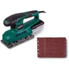 Image de Ponceuse vibrante 240W   Patin de 90x187mm   Boîtier de récupération de poussière fixation adhésive et à pinces 12 feuilles incl.