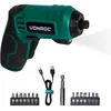 Image de Visseuse-dévisseuse sans fil 4V - 14 embouts de vissage porte-embout magnétique câble de charge et sac de rangement inclus