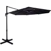 Image de Parasol déporté rond 3 mètres de diamètre  Voile protection solaire UPF indice 50+ - Anthracite-noir - Bardolino