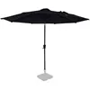 Image de Parasol inclinable rond 3m -Voile protection solaire UPF indice 50+ - Anthracite-noir - Recanati