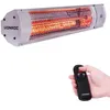 Image de Chauffage de terrasse 2000W - Argenté   2 réglages de chaleur   Rayonnements lumineux faibles - Télécommande incluse