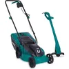 Image de Set tondeuse à gazon 1300W largeur de coupe 32cm   Débroussailleuse 300W diamètre de coupe Ø230mm