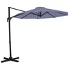 Image de Parasol déporté rond 3 mètres de diamètre   360°C pivotant   Voile Protection UV Indice 50+ - Gris - Parasol Bardolino
