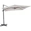 Image de Parasol déporté carré 3x3m - Rotation 360°C - Angle dinclinaison réglable - Résistant aux UV - Beige - Parasol Pisognge
