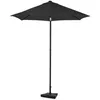 Image de Parasol Torbole - Ø200cm - Parasol Premium - Anthracite/noir Pied en béton 20 kg inclus.