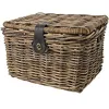 Image de Panier vélo en rotin - FASTRIDER - Medium - Marron - Avec couvercle et poignées